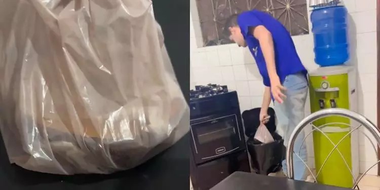 HOMEM QUE SAIU DA PRISÃO ENVIA BOLO Á DELEGACIA; POLICIAS JOGARAM PRESENTE NO LIXO.